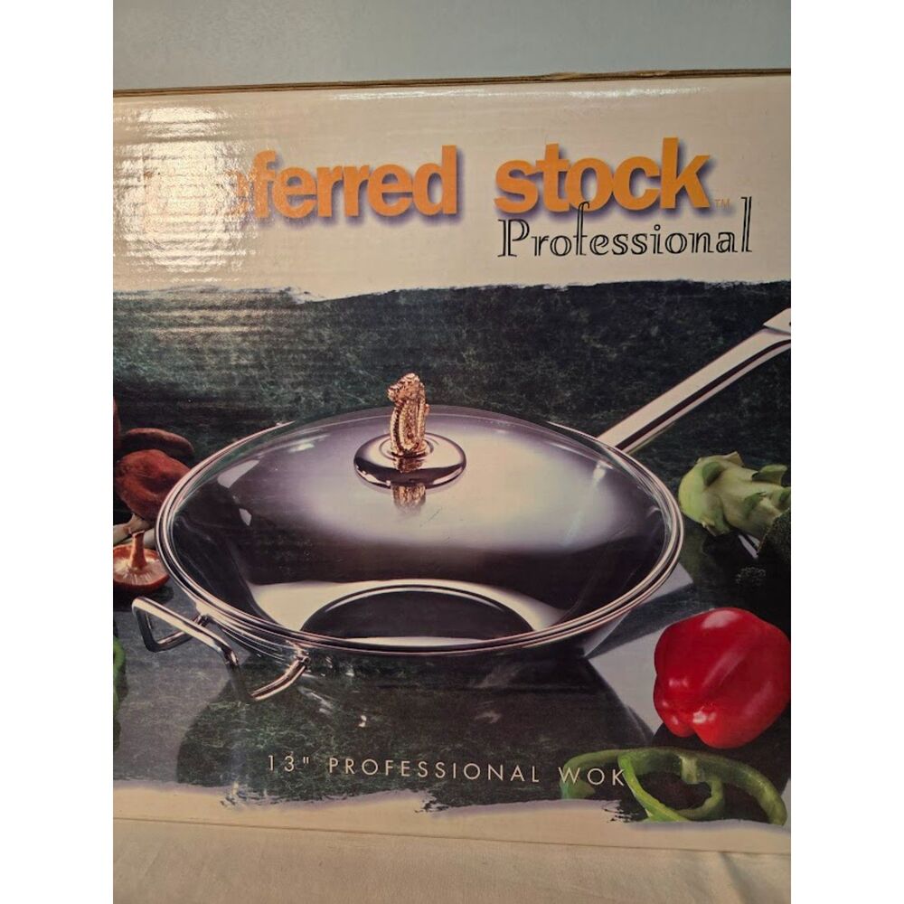 Preferred Stock Professional 13” Wok Pan w/ Lid New in Box